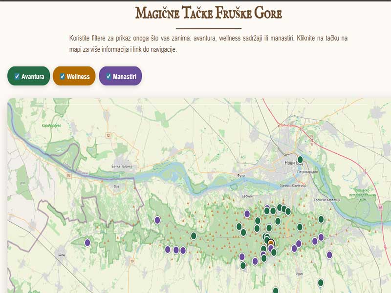 Interaktivna mapa Fruške gore